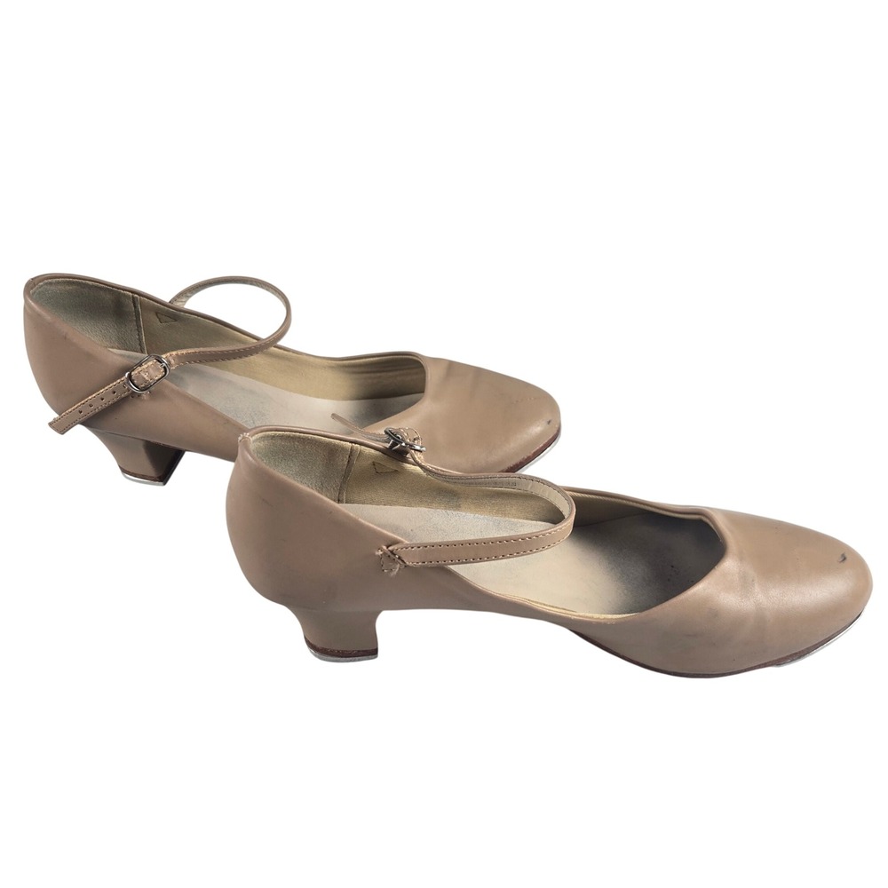 So Danca TA55 Tap Shoes Women 10.5 Tan Mary Jane Character Heel